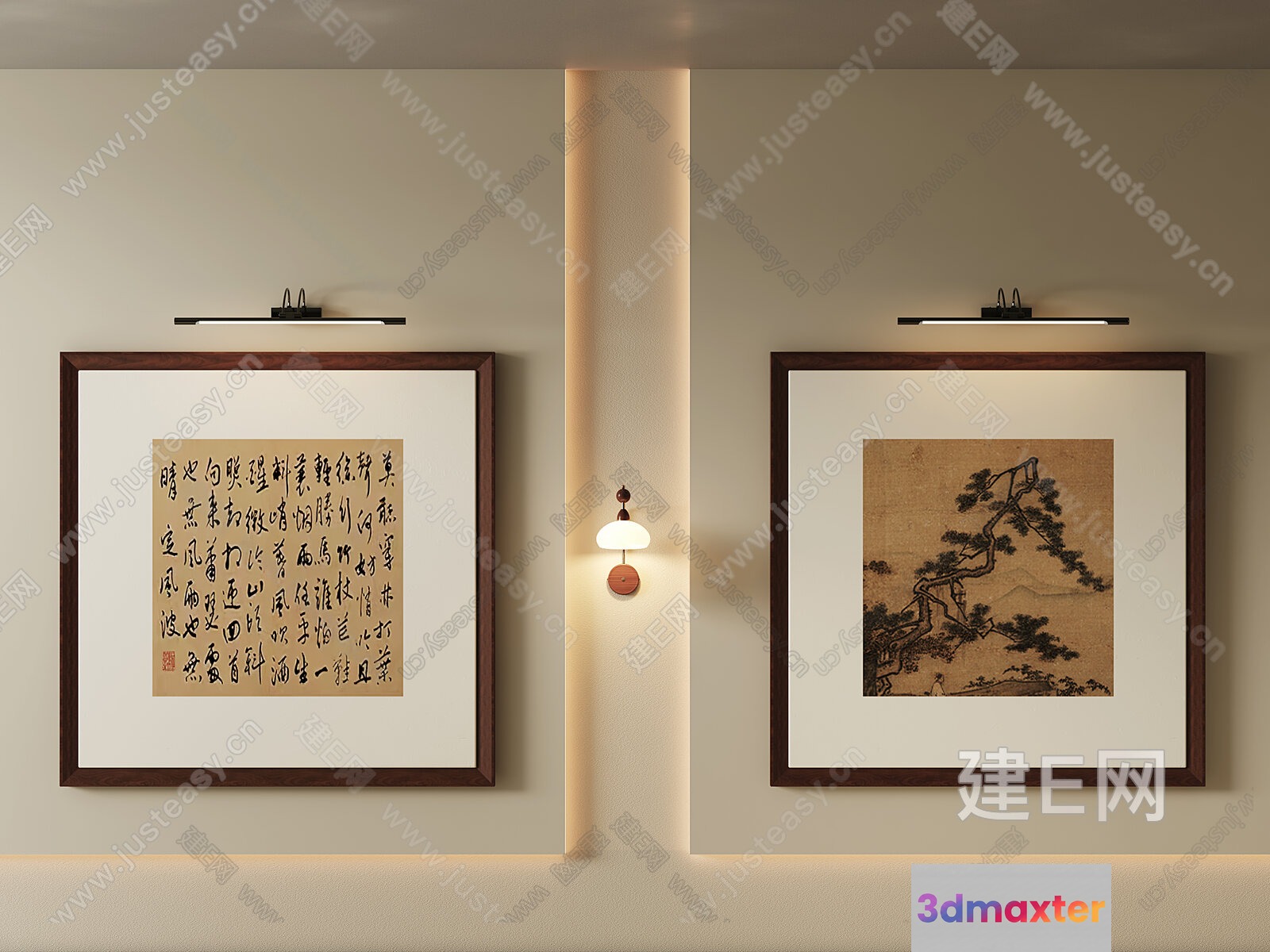 Modern Asian Art Gallery 3D Model - 2213 - VRAY Render