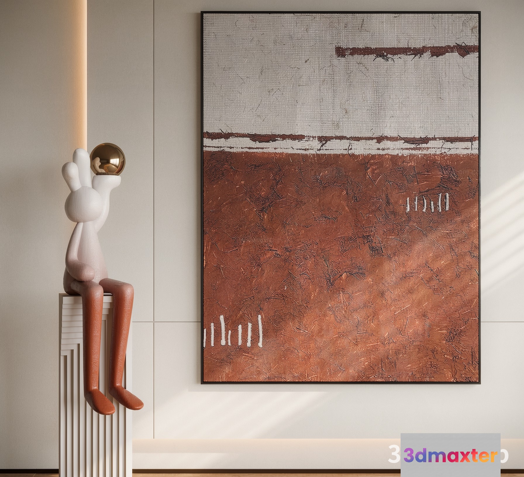Modern Abstract Art 3D Model - 19610 - VRAY Render