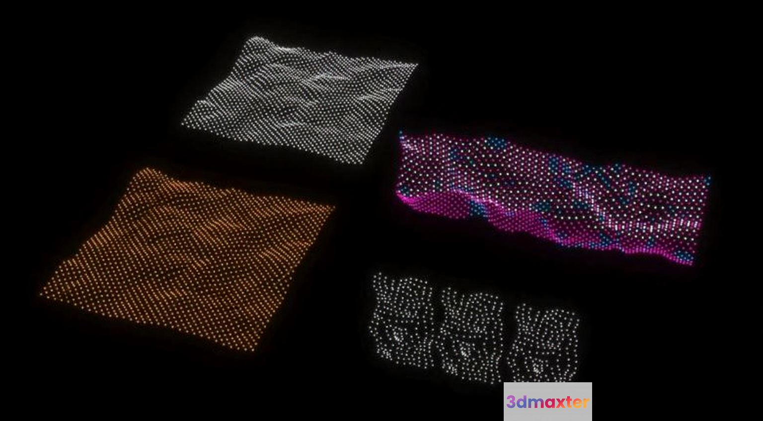 The Main Subject Is A Collection Of Dots In Different Colors 3D Model - 3032 - VRAY Render