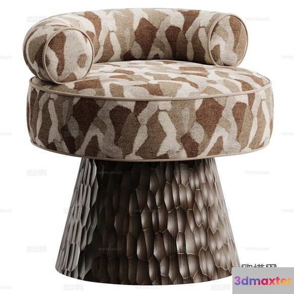 Modern Abstract Patterned Chair 3D Model - 9296 - CORONA Render