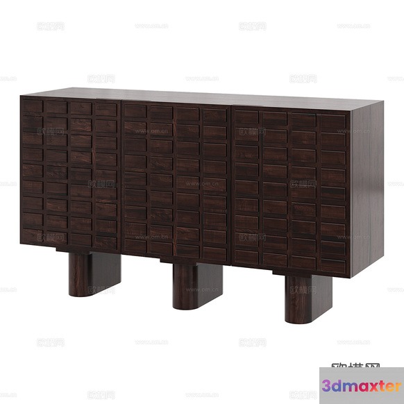 Wooden Storage Cabinet 3D Model - 13997 - VRAY Render
