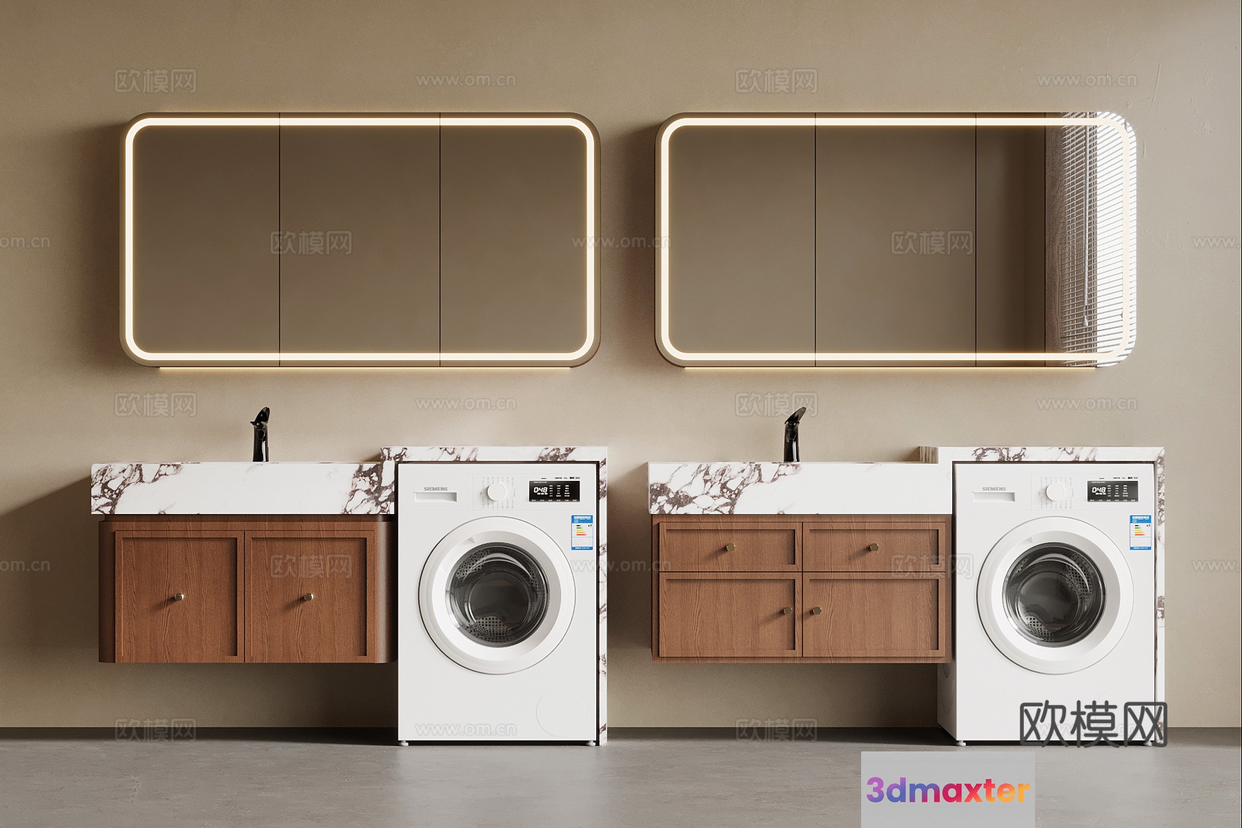 Modern Bathroom Vanity 3D Model - 19191 - VRAY Render