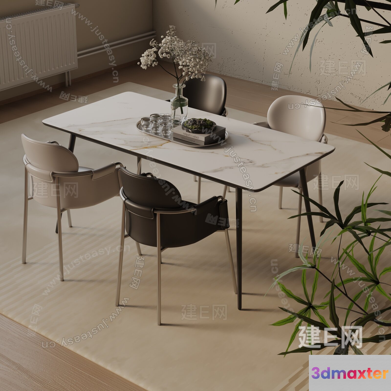 Modern Dining Room 3D Model - 4891 - VRAY Render