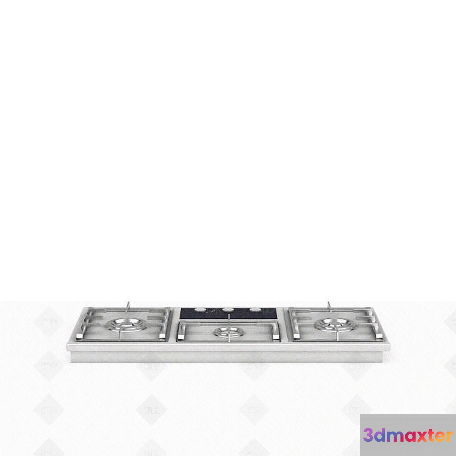 A Stainless Steel Cooktop 3D Model - 15757 - VRAY Render