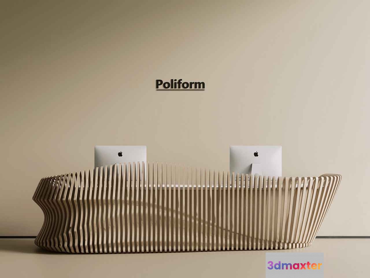 Modern Computer Desk 3D Model - 16286 - VRAY Render