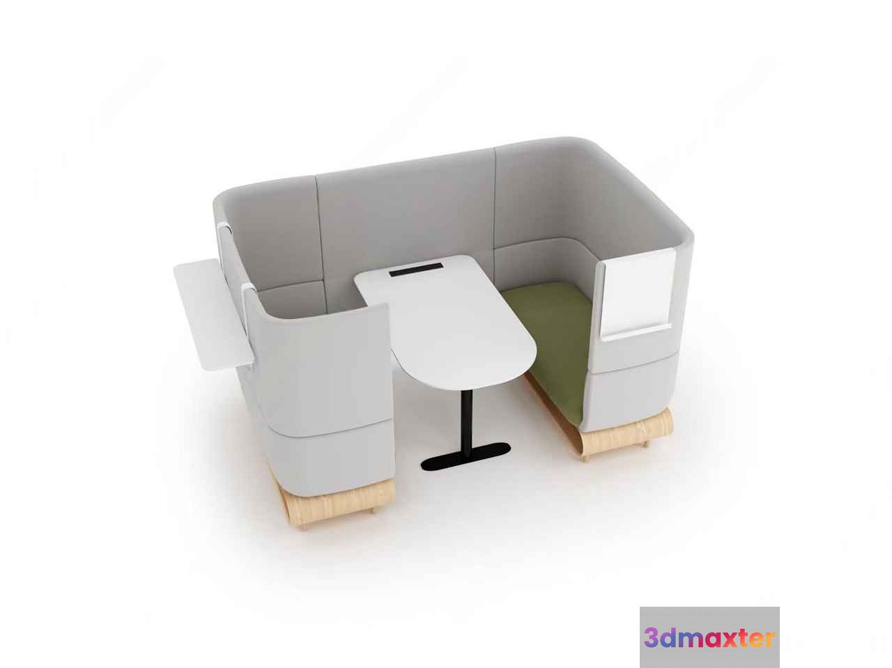 Modern White Couch 3D Model - 9686 - VRAY Render