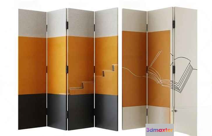 A Room Divider 3D Model - 13229 - VRAY Render