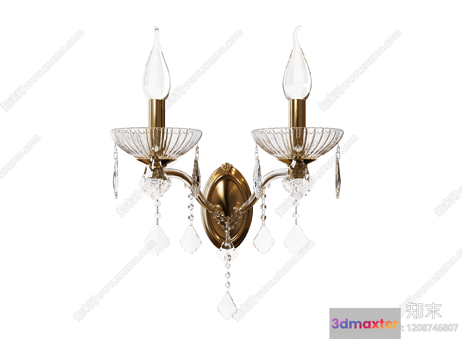 Gold Light Fixture 3D Model - 5831 - VRAY Render