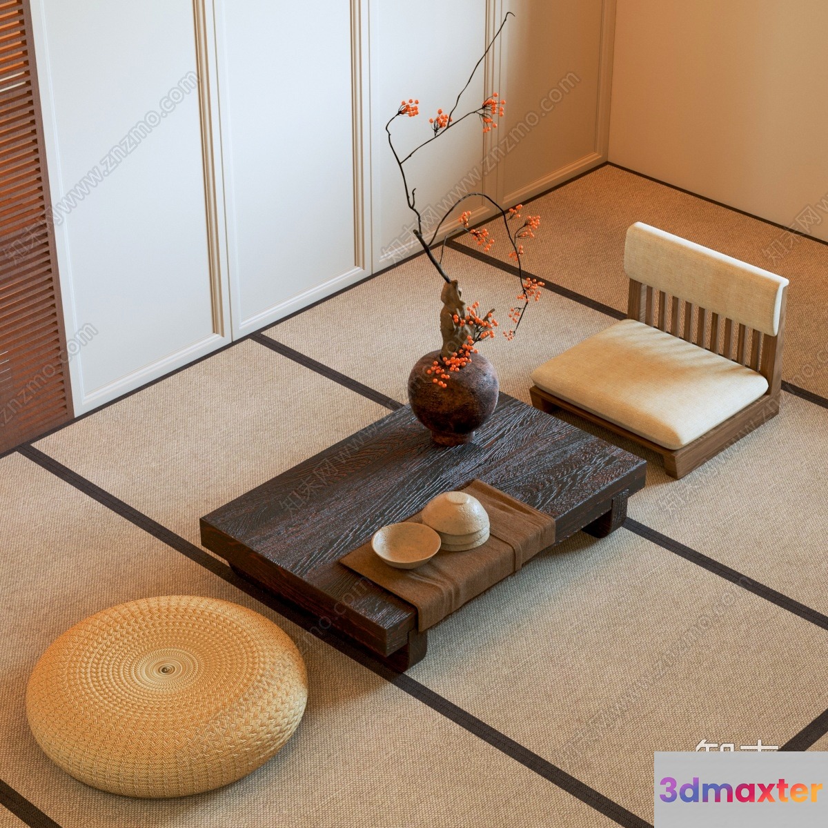 Traditional Japanese Room 3D Model - 12581 - VRAY Render