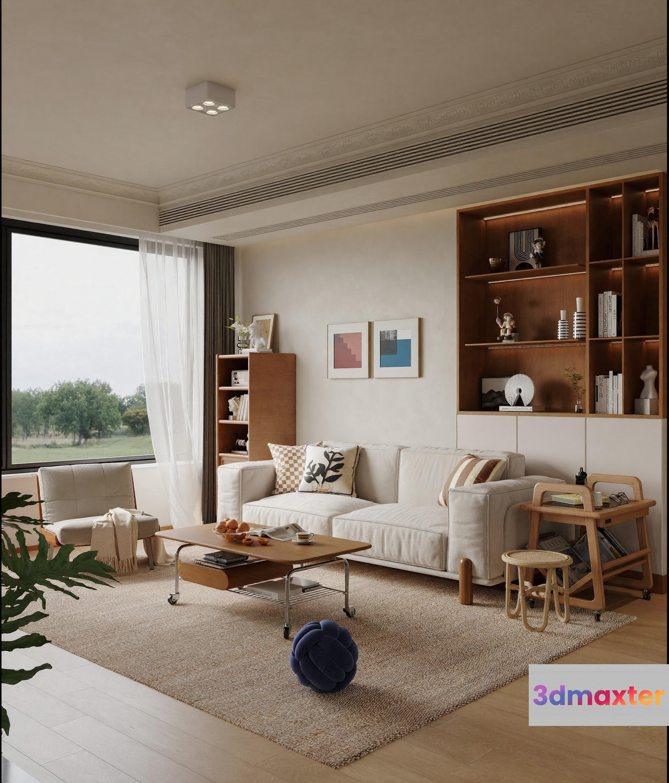 Modern Living Room 3D Model - 10254 - VRAY Render