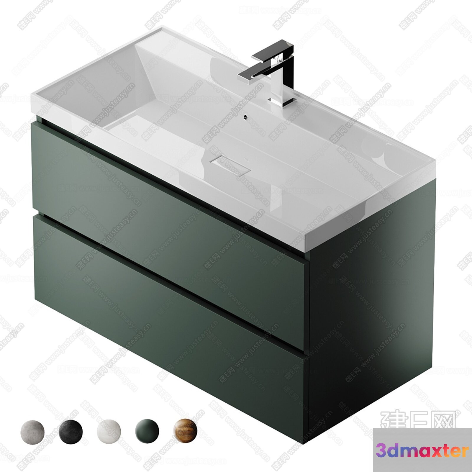 Modern Bathroom Vanity 3D Model - 14221 - CORONA Render