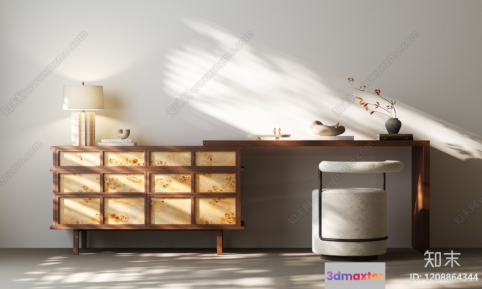 Modern Home Office 3D Model - 20343 - VRAY Render