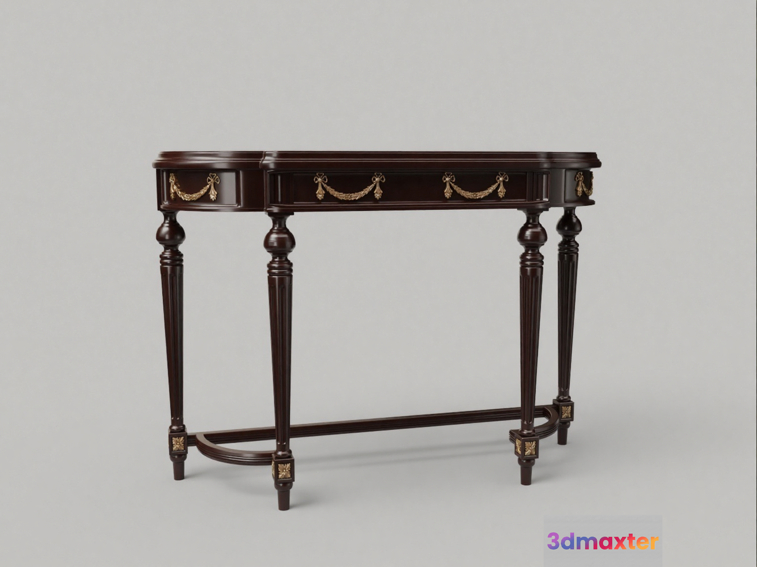 A Dark Brown Table 3D Model - 6027 - VRAY Render