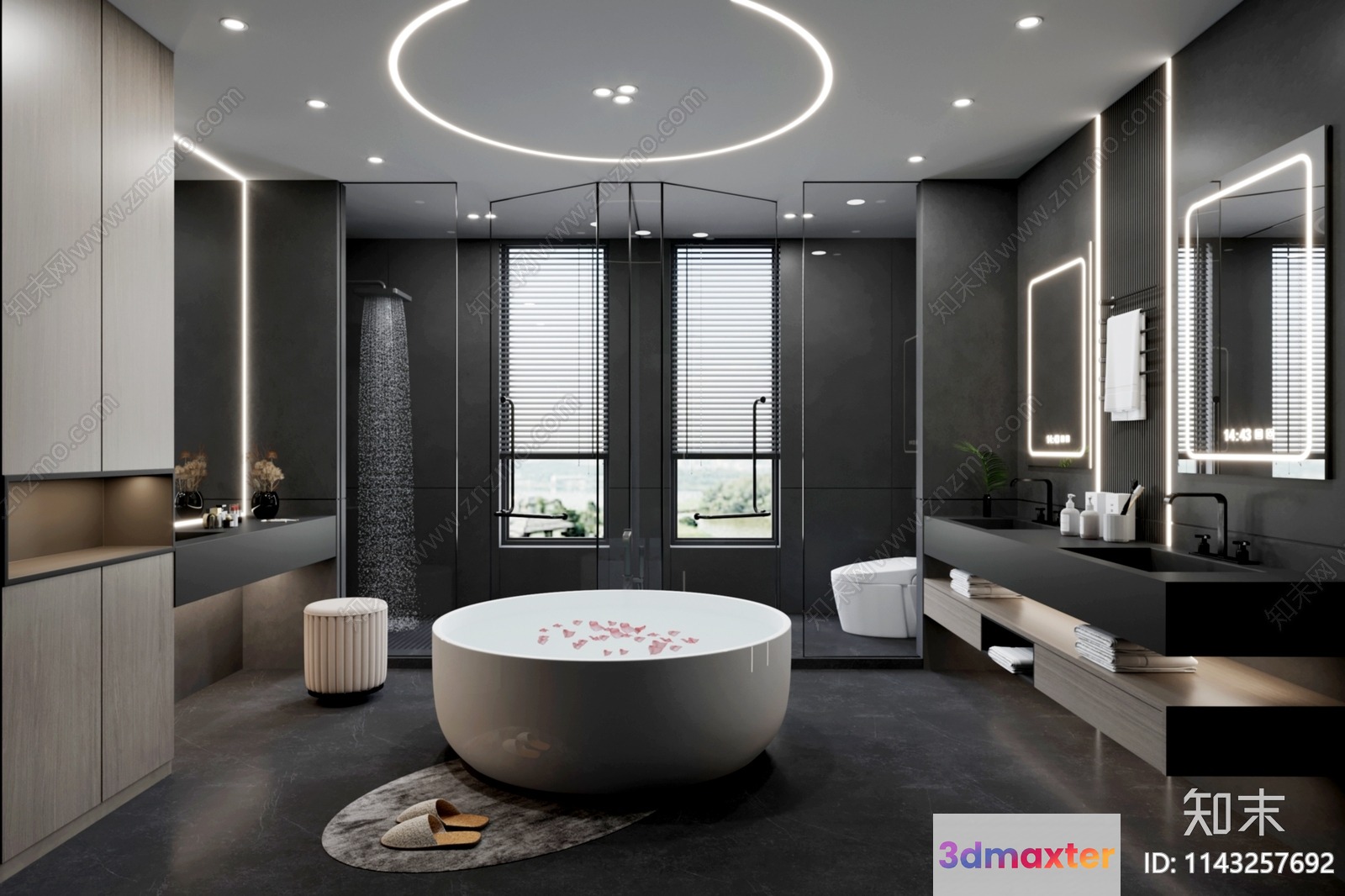 Modern Bathroom 3D Model - 9030 - VRAY Render