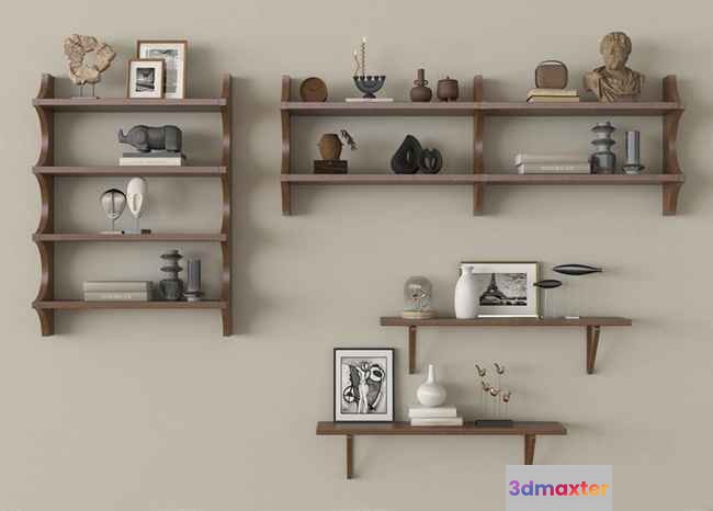 Mid-Century Modern Shelving 3D Model - 5999 - VRAY Render