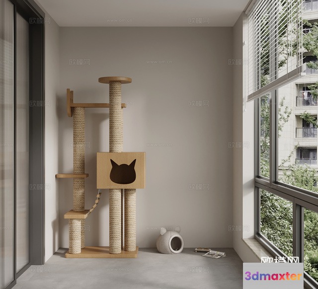 Cat Tower 3D Model - 1852 - VRAY Render