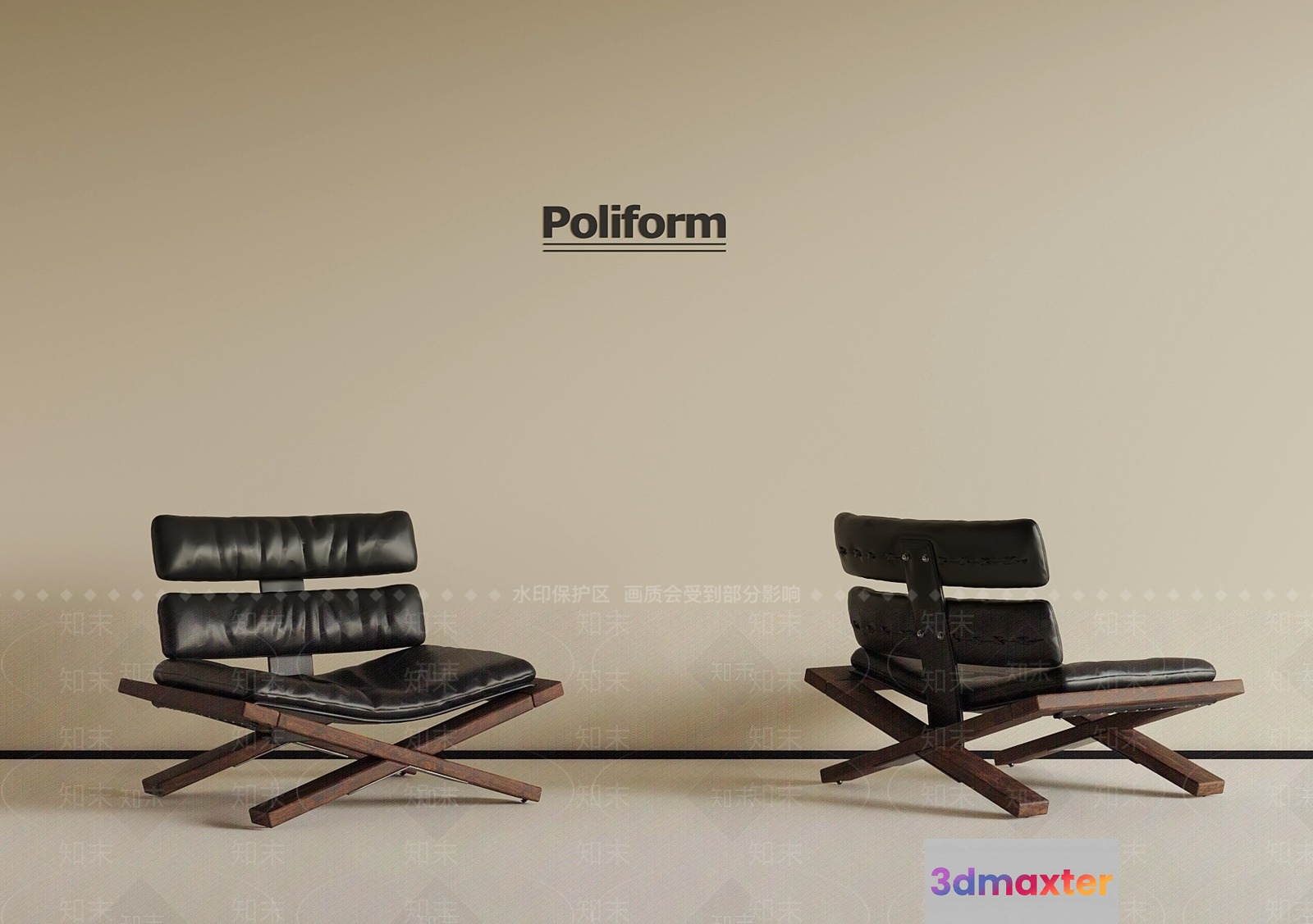Wooden Chairs 3D Model - 586 - VRAY Render