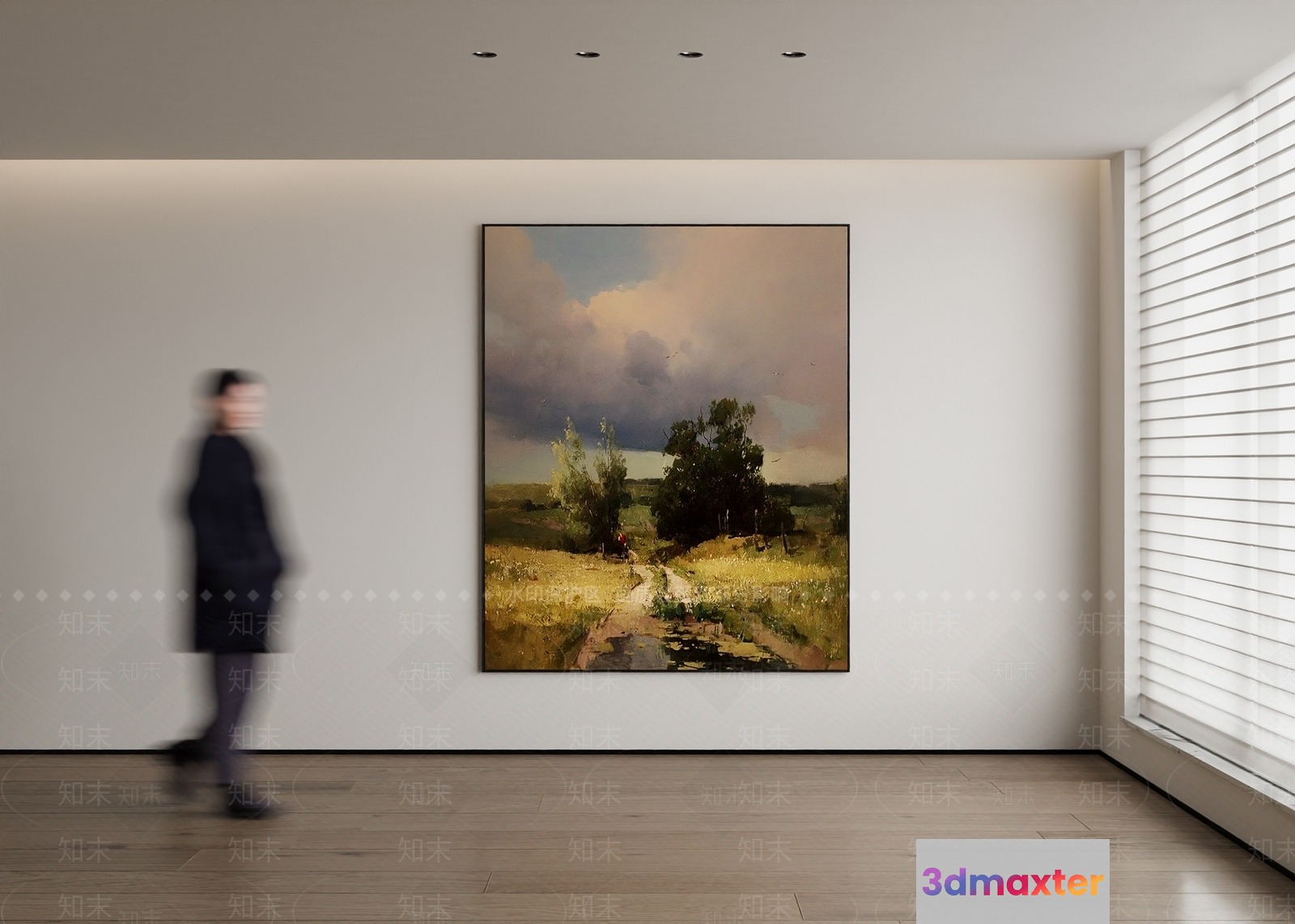A Painting Of A Landscape 3D Model - 6509 - VRAY Render