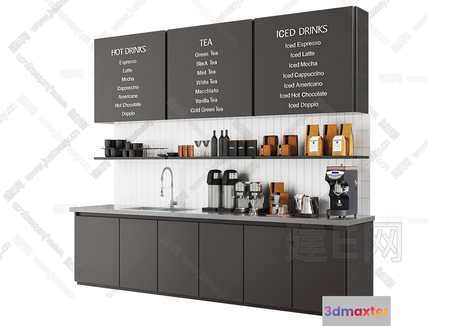 Coffee Bar 3D Model - 16347 - VRAY Render