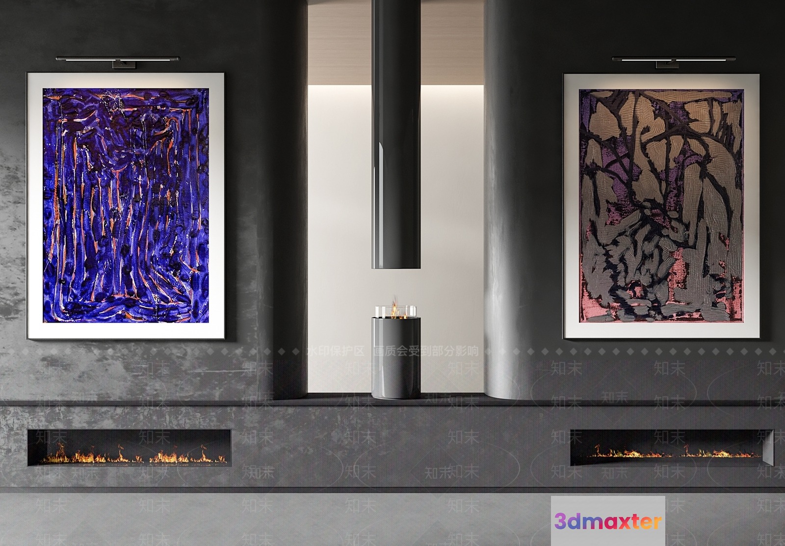 Modern Living Room 3D Model - 3815 - VRAY Render