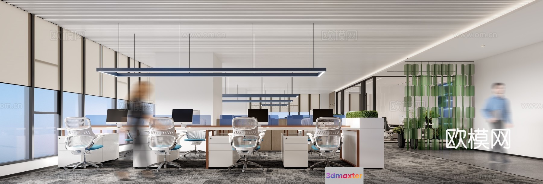 Modern Office Space 3D Model - 262 - CORONA Render