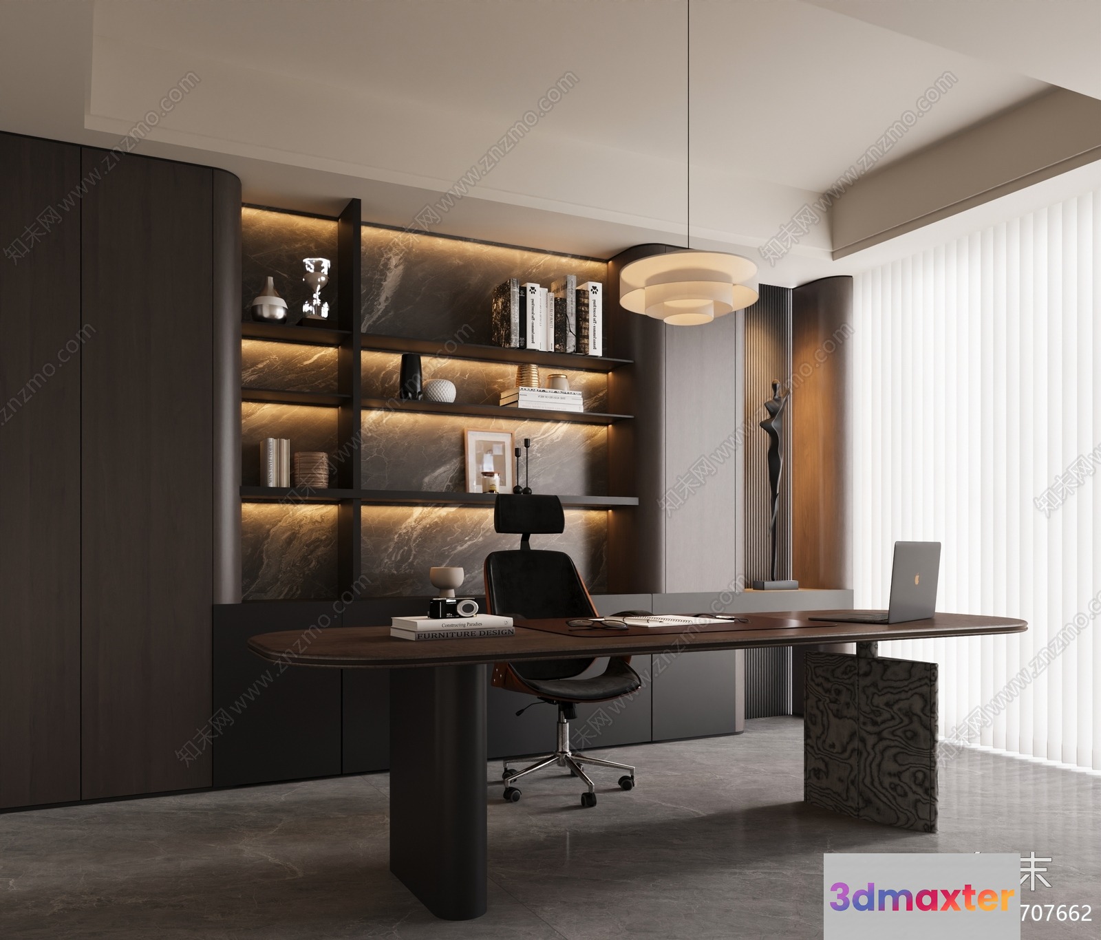 Modern Office Space 3D Model - 12579 - VRAY Render
