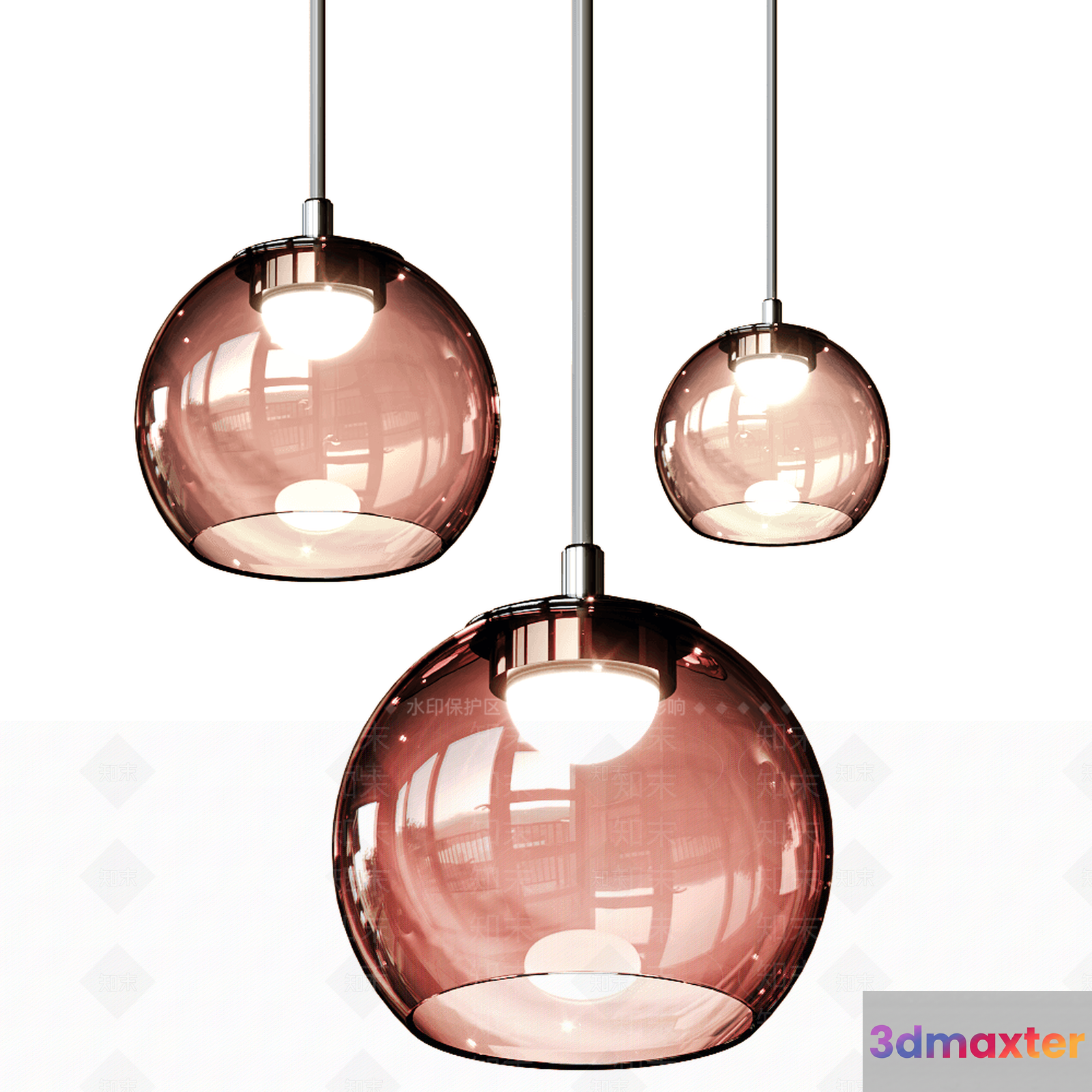 Gold Light Fixtures 3D Model - 21122 - VRAY Render