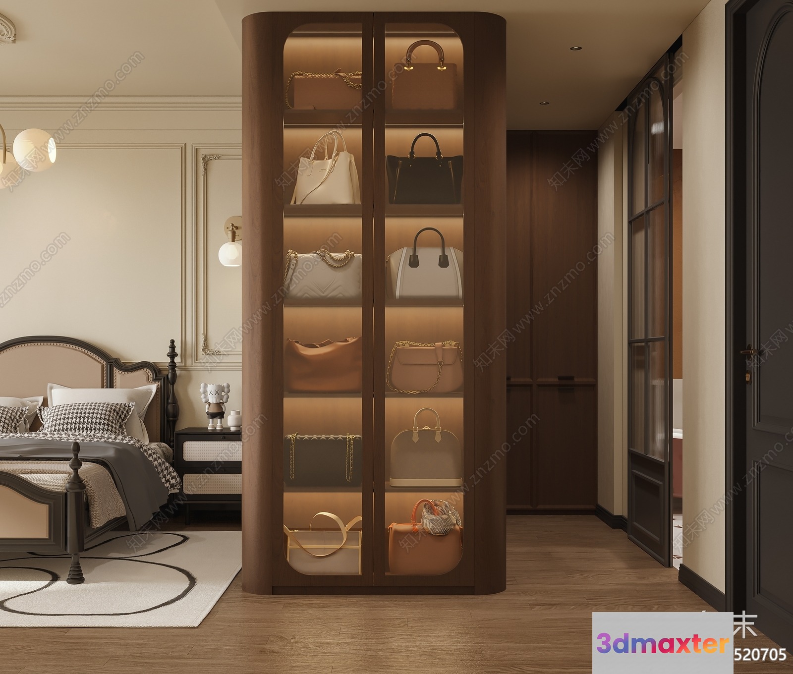 Cozy Bedroom 3D Model - 7832 - VRAY Render