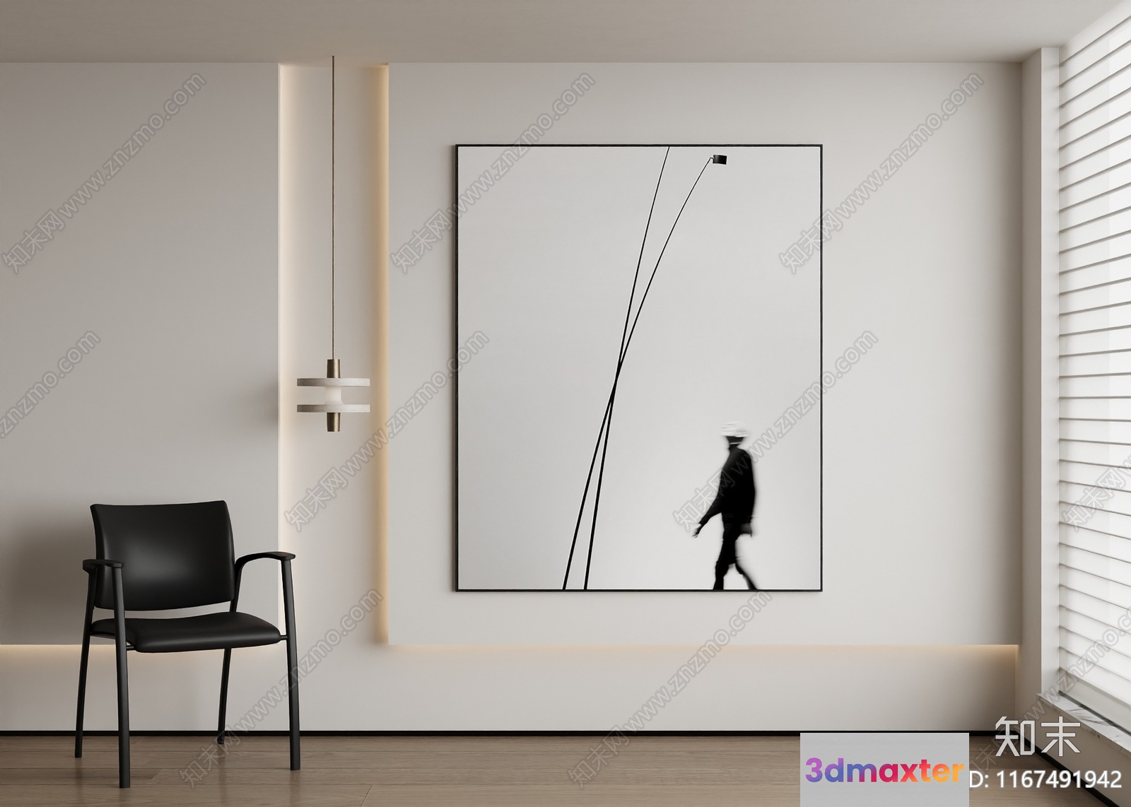 Modern Minimalist Art 3D Model - 21124 - VRAY Render