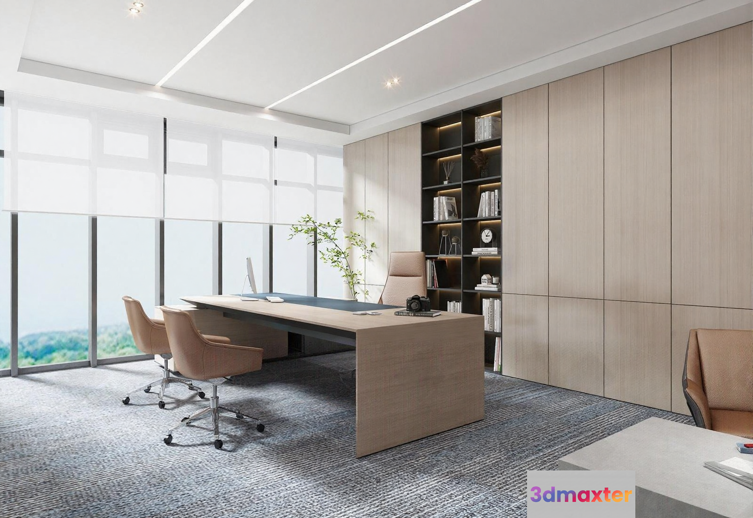 Modern Office Room 3D Model - 20335 - VRAY Render