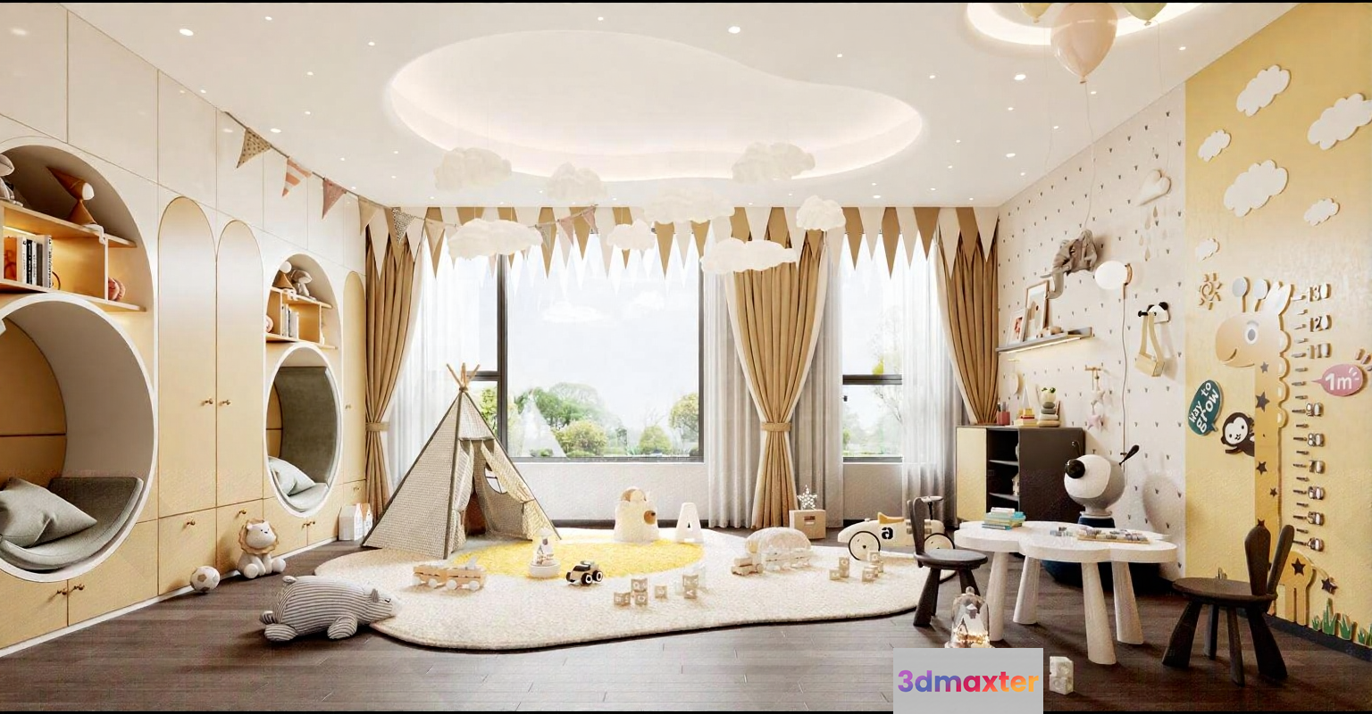 Cozy Children'S Playroom 3D Model - 12092 - CORONA Render