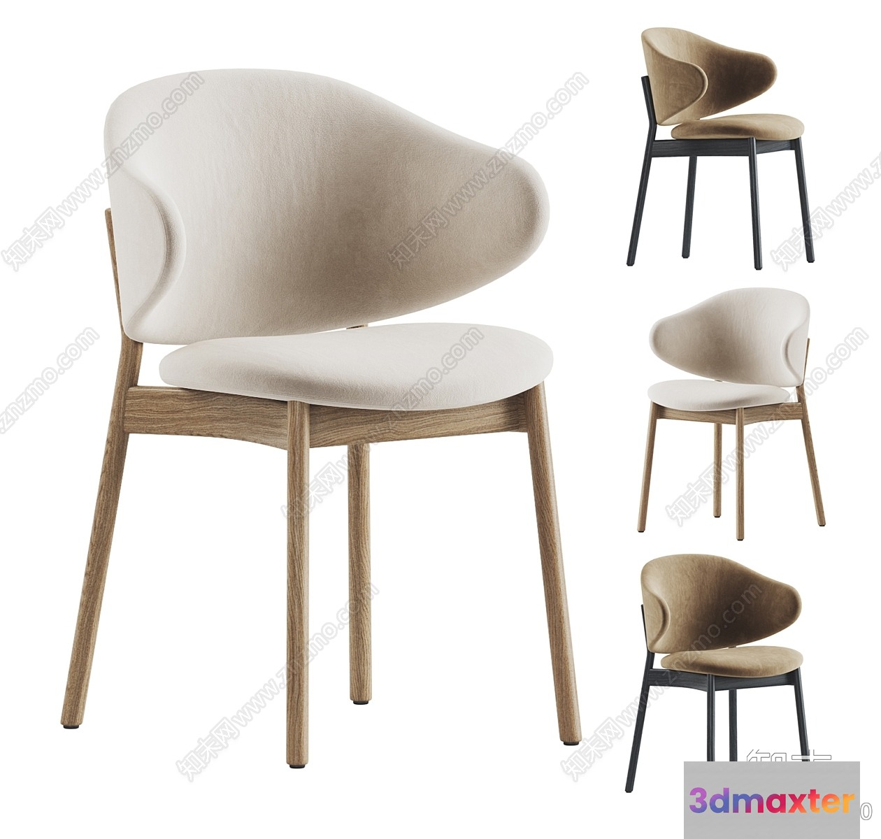 Modern Wood Chair 3D Model - 16289 - VRAY Render