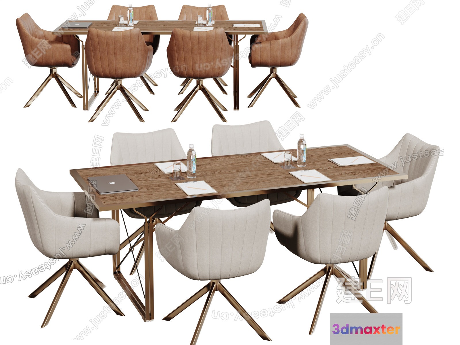 Office Conference Table 3D Model - 8129 - VRAY Render