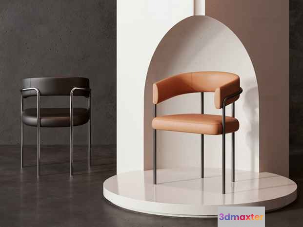 Brown Leather Chair 3D Model - 16555 - VRAY Render