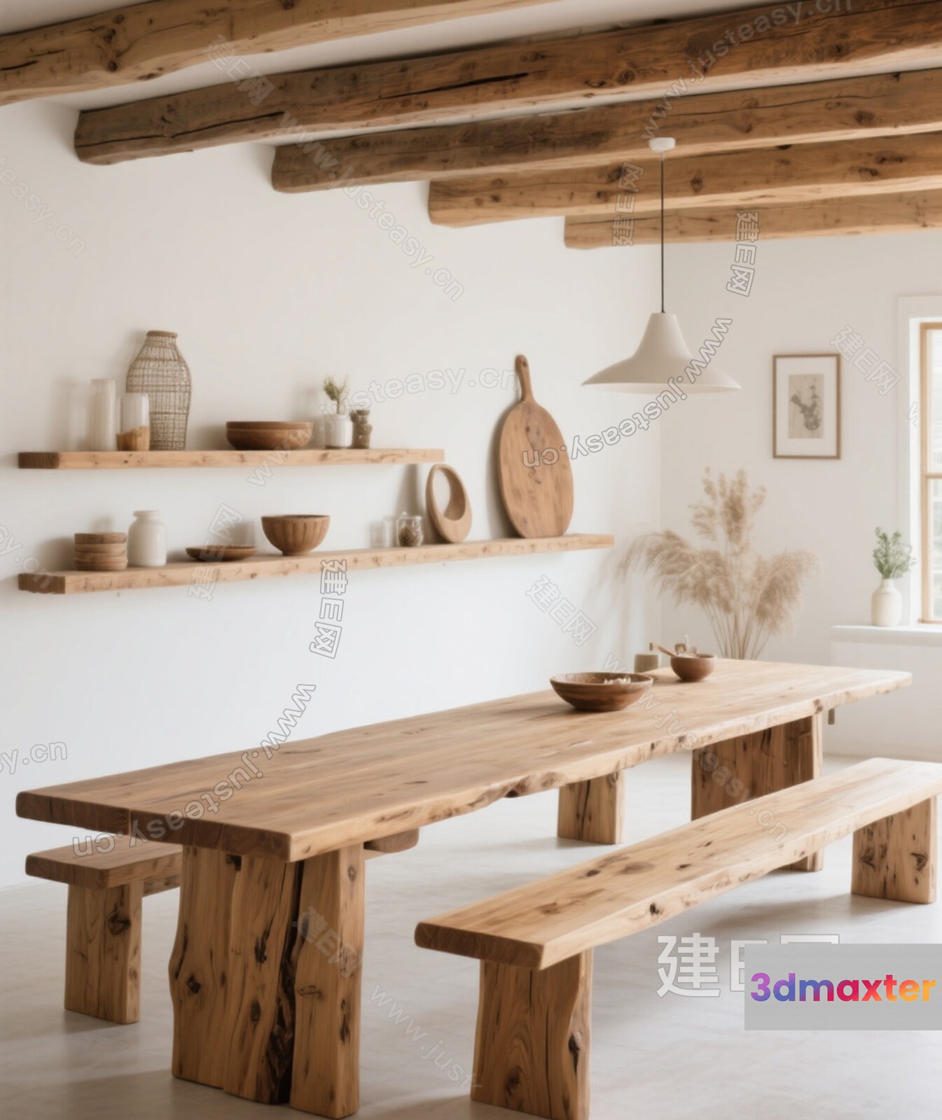 Rustic Dining Room 3D Model - 17370 - VRAY Render