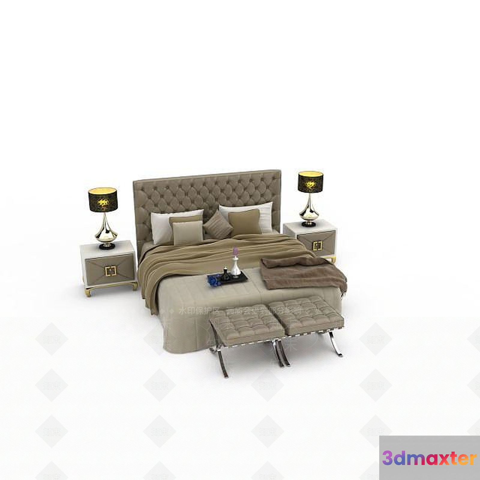 Cozy Bedroom 3D Model - 1323 - VRAY Render
