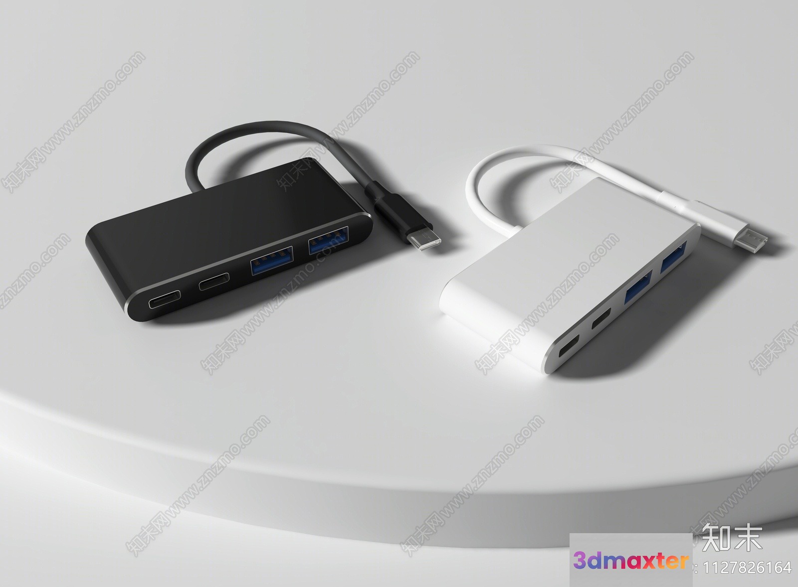 A Usb Hub With Multiple Ports 3D Model - 6497 - VRAY Render