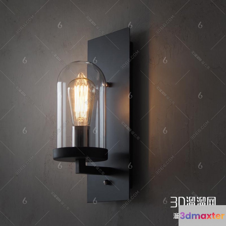 Gold Light Fixture 3D Model - 17791 - VRAY Render