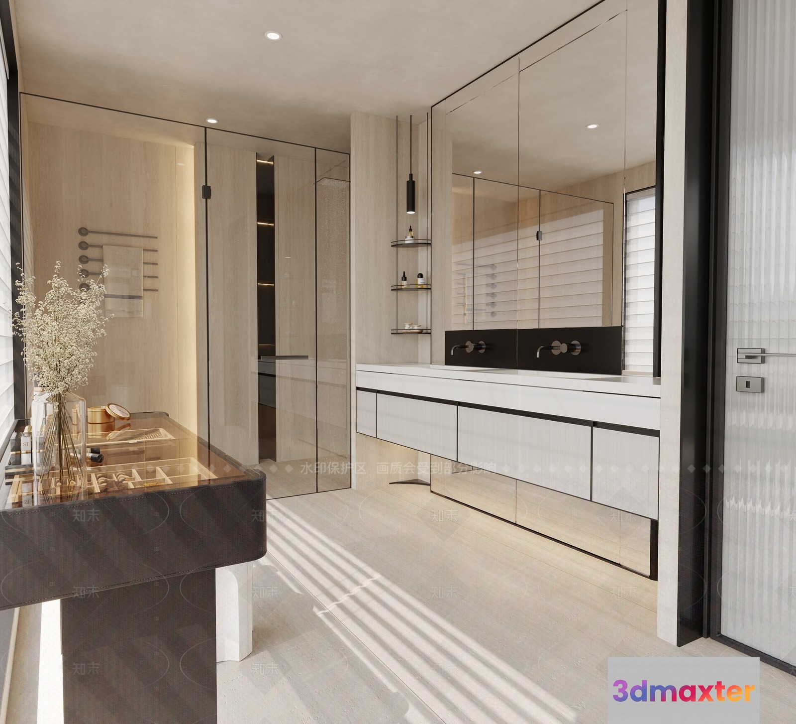 Modern Bathroom Vanity 3D Model - 2367 - VRAY Render