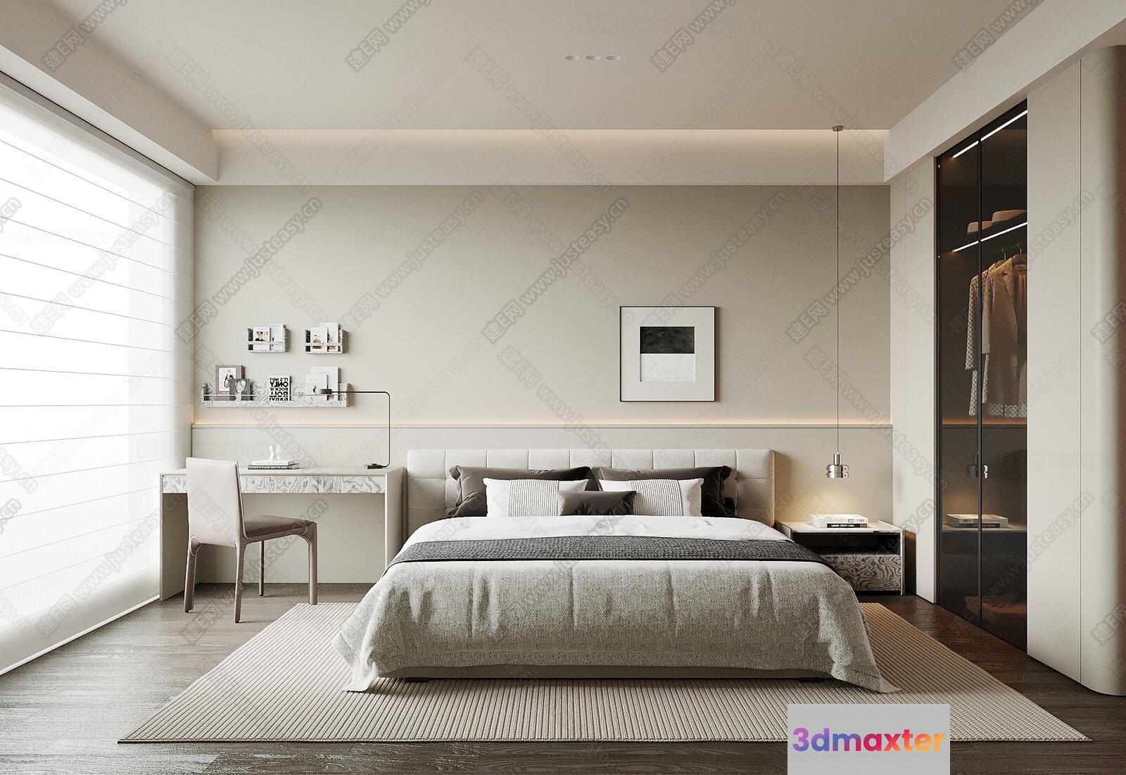 Cozy Bedroom 3D Model - 10048 - VRAY Render