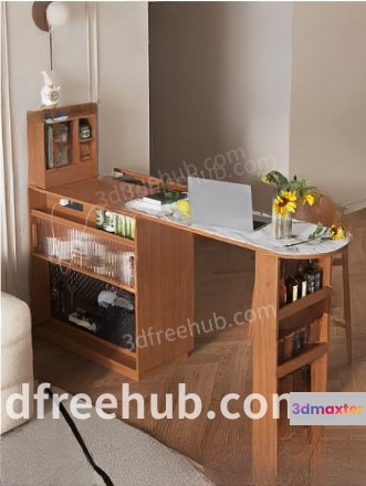Cozy Home Office 3D Model - 21248 - VRAY Render