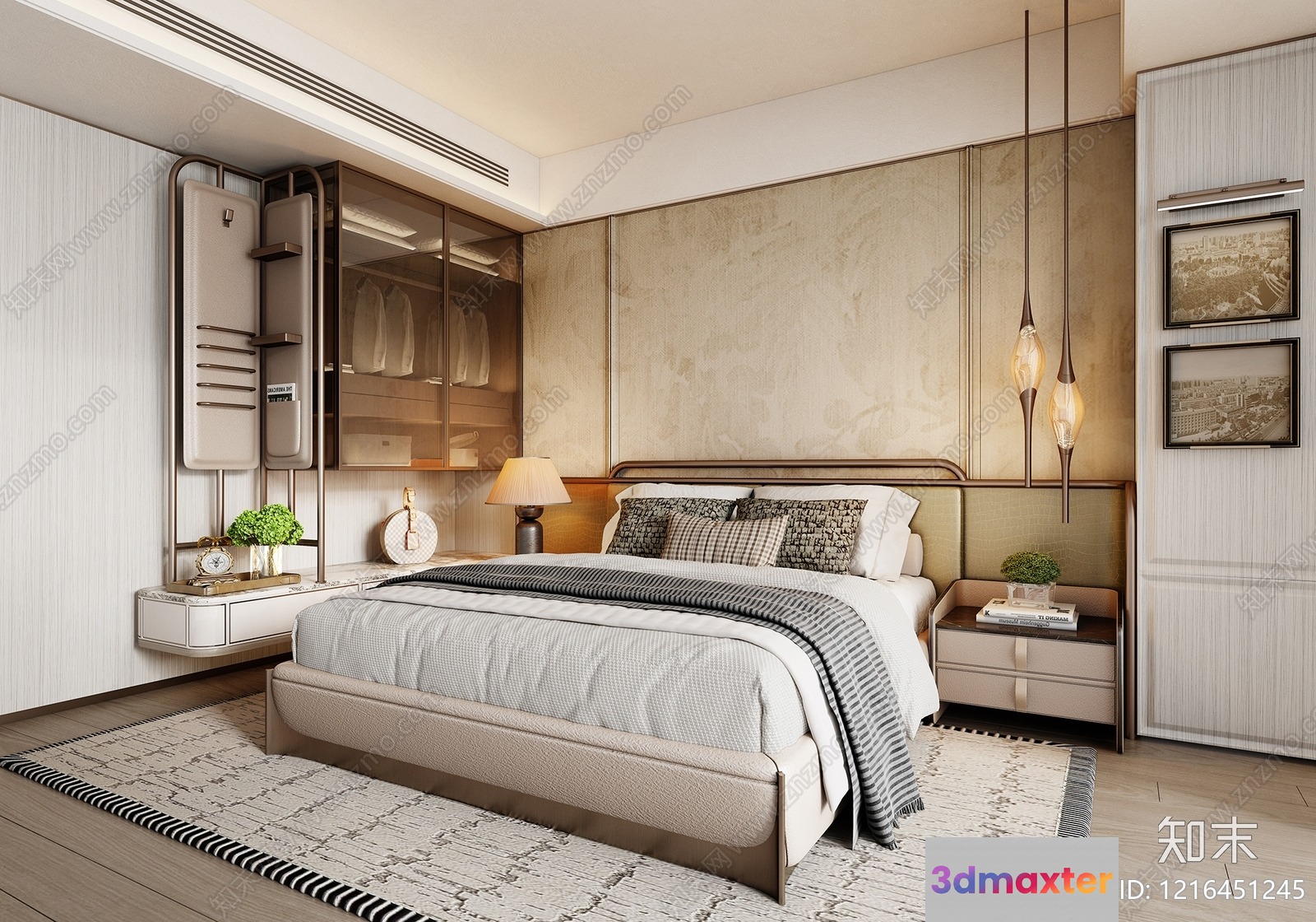 Cozy Bedroom 3D Model - 14173 - VRAY Render
