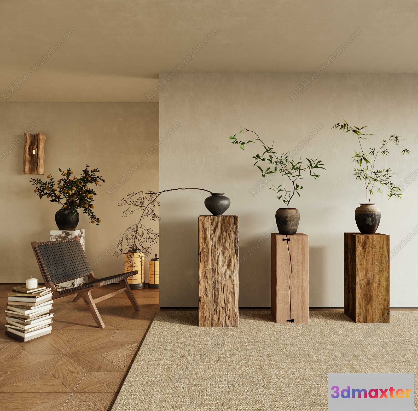 Cozy Modern Interior 3D Model - 7671 - CORONA Render