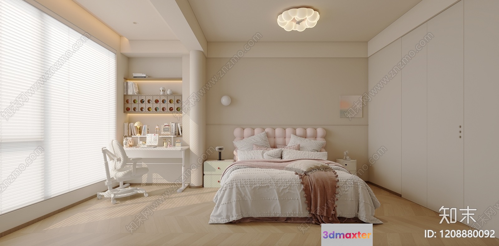 Cozy Bedroom 3D Model - 8759 - CORONA Render