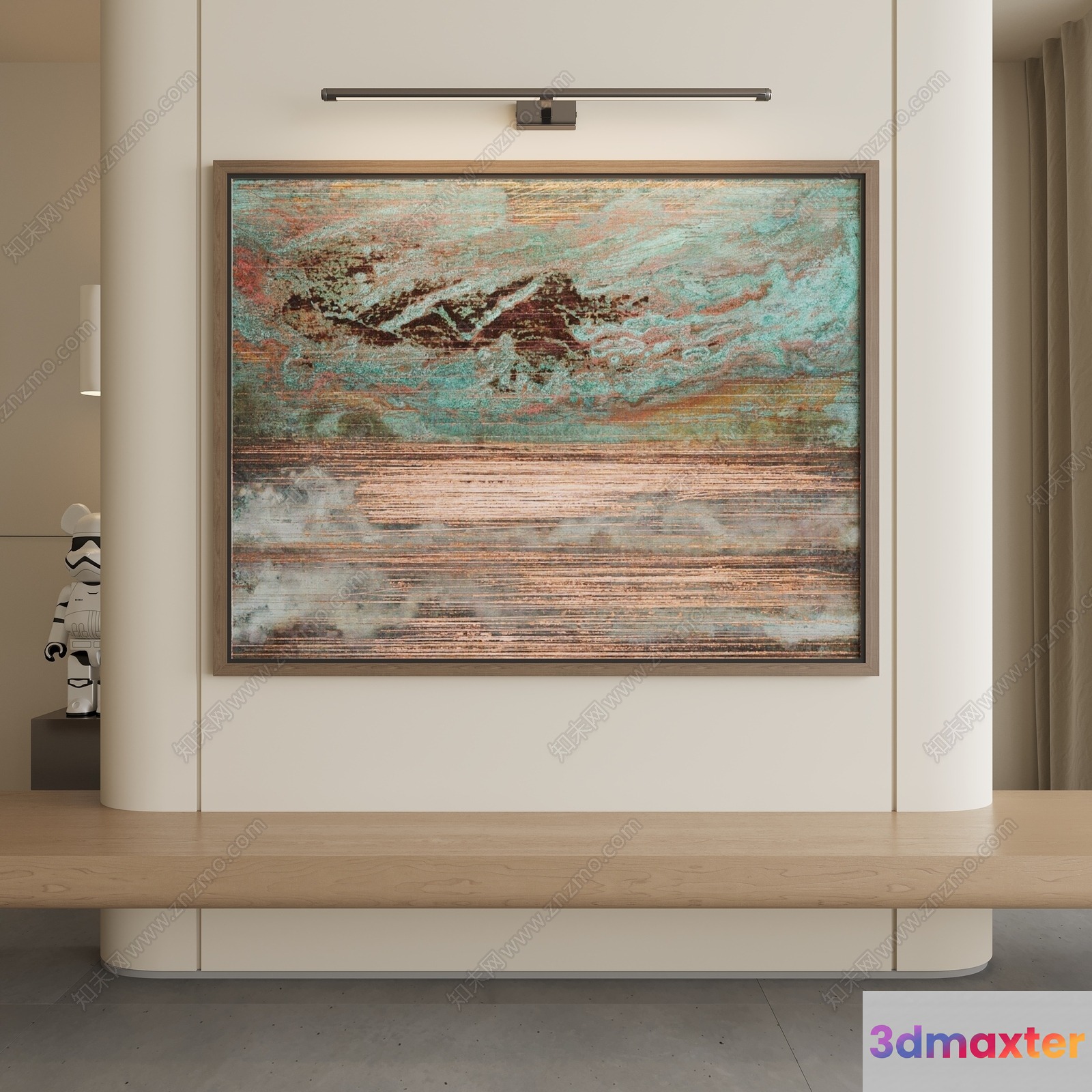 Modern Abstract Painting 3D Model - 10624 - VRAY Render