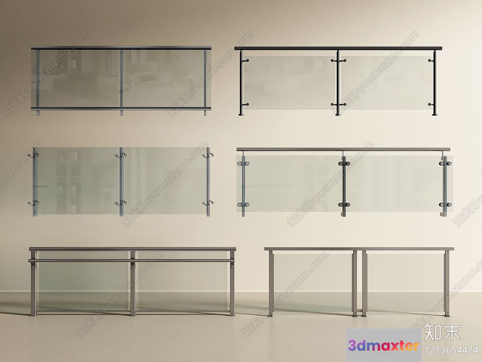 Modern Glass Furniture 3D Model - 15503 - VRAY Render