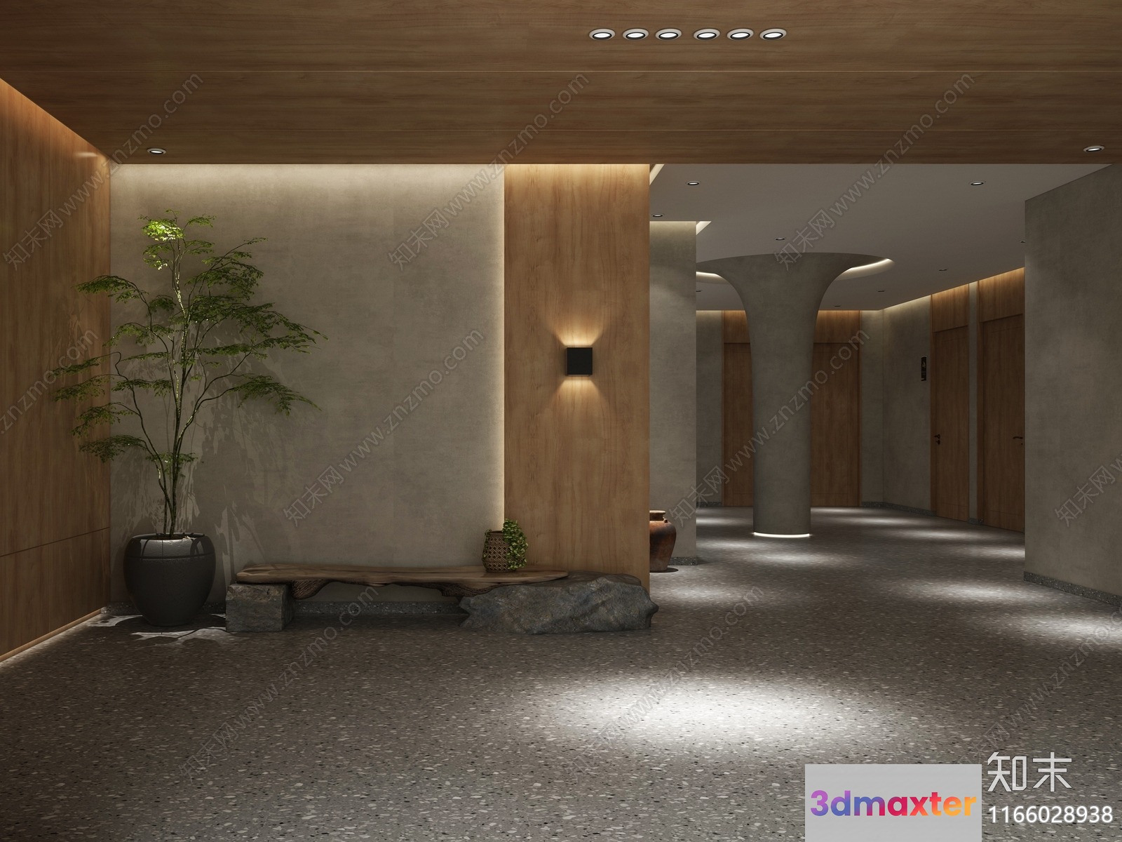 Modern Office Space 3D Model - 18308 - VRAY Render