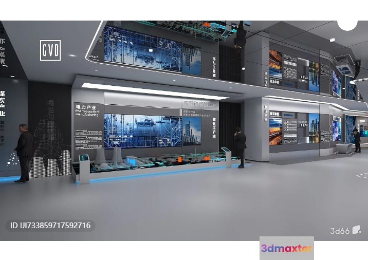 Modern Industrial Space 3D Model - 15413 - VRAY Render