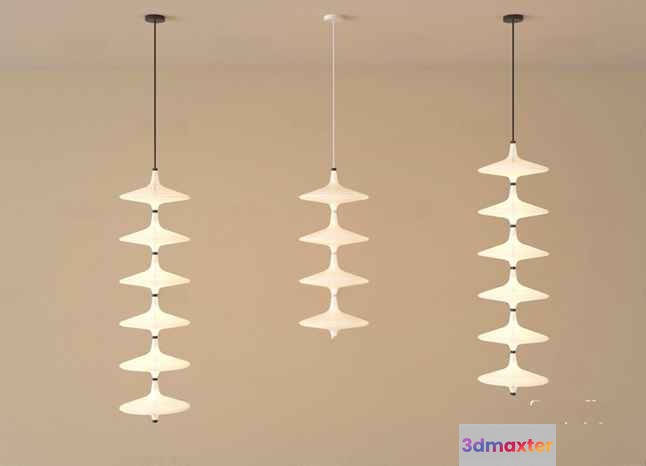 Modern White Pendant Lights 3D Model - 14883 - VRAY Render