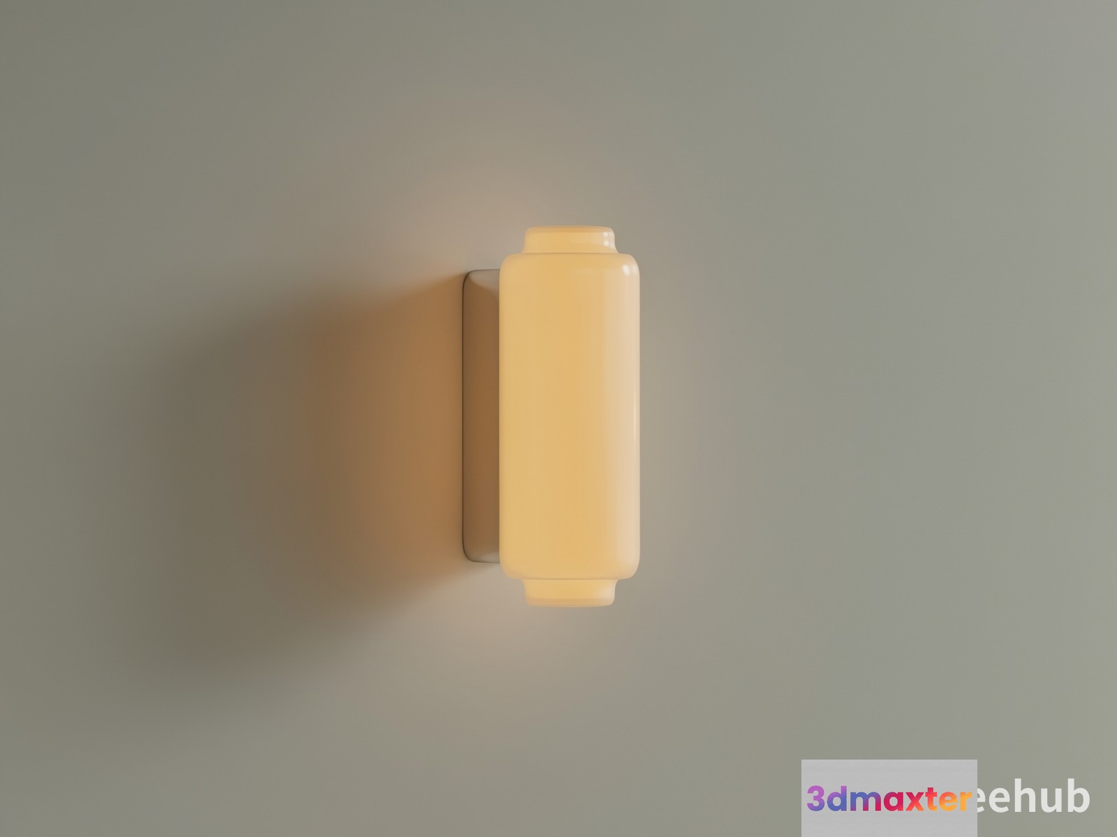 A Light Fixture With A Beige Glass Shade 3D Model - 21957 - VRAY Render
